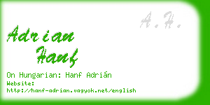 adrian hanf business card
